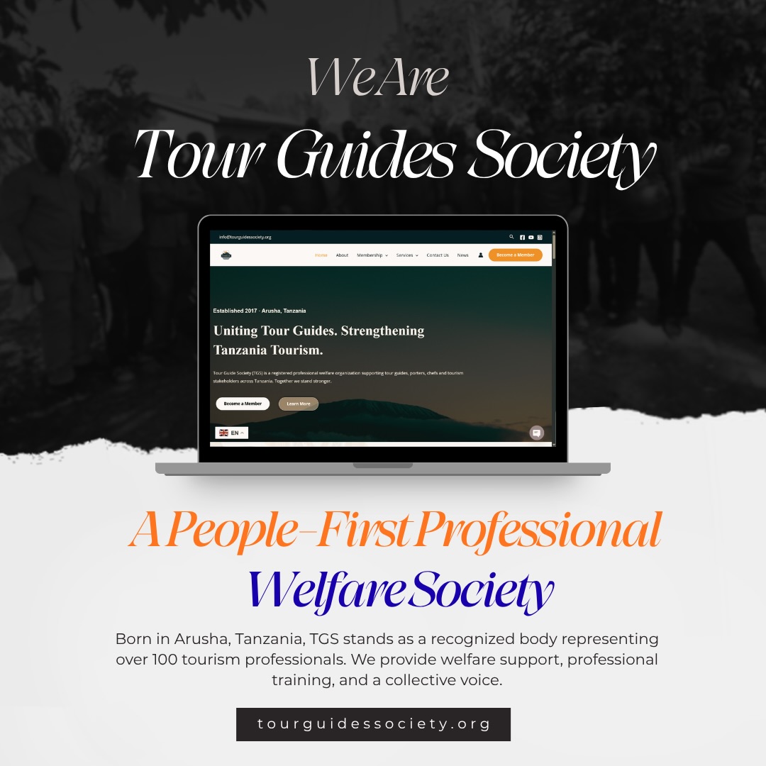 Uniting, supporting, and empowering professional tour guides across Tanzania to strengthen our local tourism community.
#TourGuidesSociety #TanzaniaTourism #ArushaTanzania #tourguides