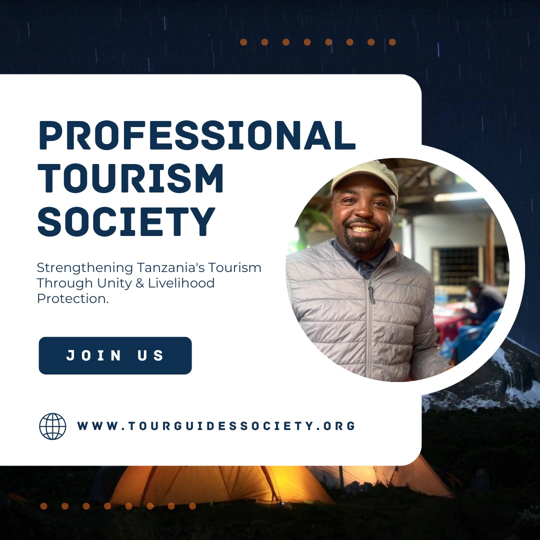 Join the movement to strengthen Tanzania's tourism industry through unity and livelihood protection! The Professional Tourism Society is calling all dedicated guides and industry stakeholders to stand together. Visit www.tourguidessociety.org to become a member today.#TourGuidesSociety #TanzaniaTourism #tourismprofessionals